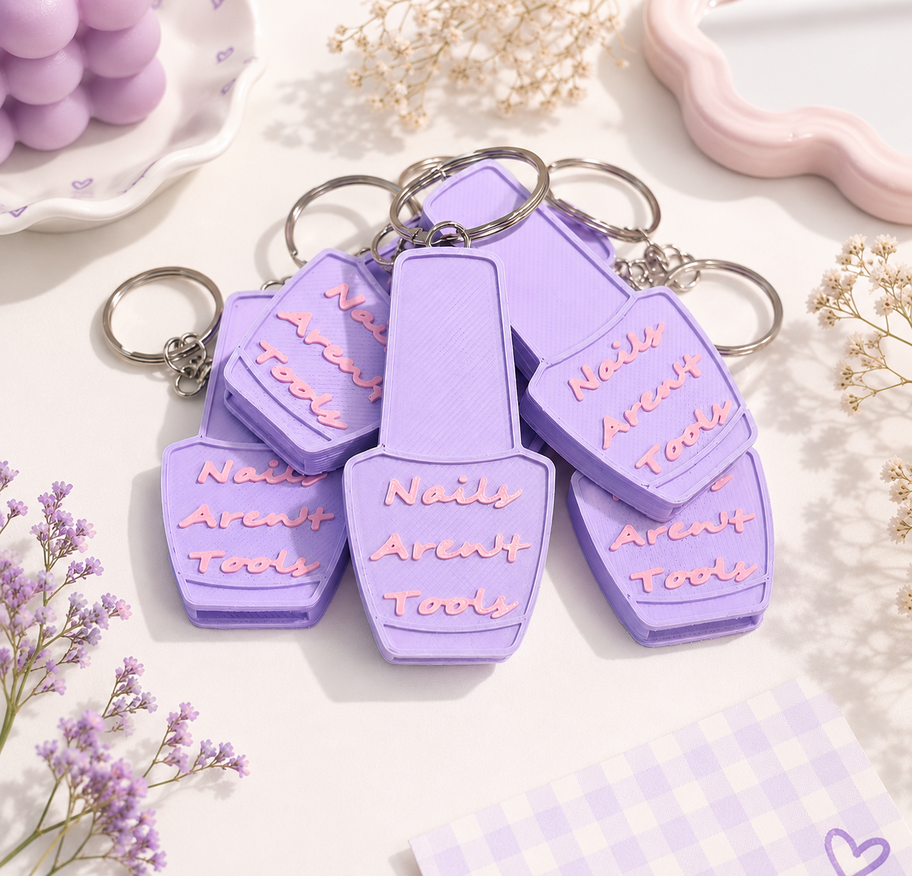 Nails Aren't Tools Can Opener Keychain